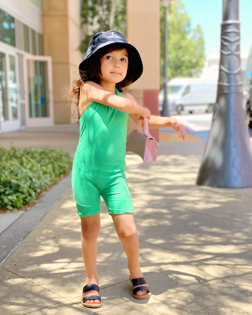 Grass Green Halter Romper