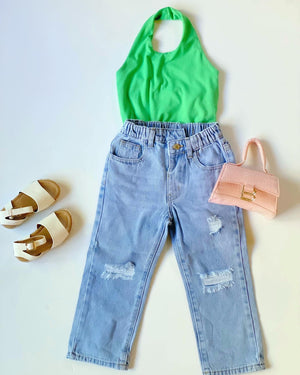 Angela Mom Jeans Olive and Sage Baby Boutique